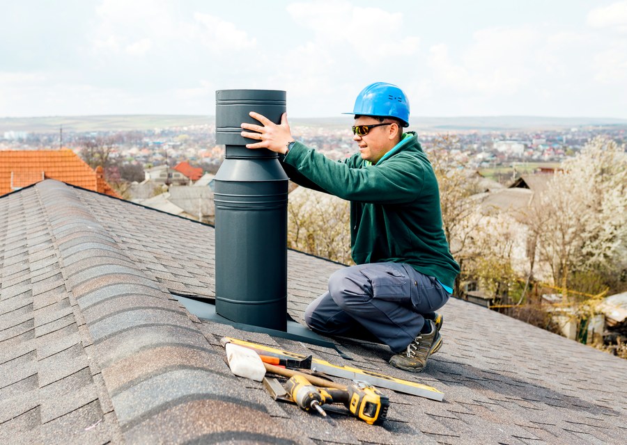 Rooftop chimney repair in Elmendorf, TX