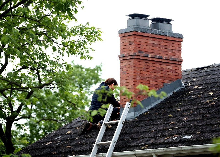 Rooftop chimney repair in Cedar Park, TX