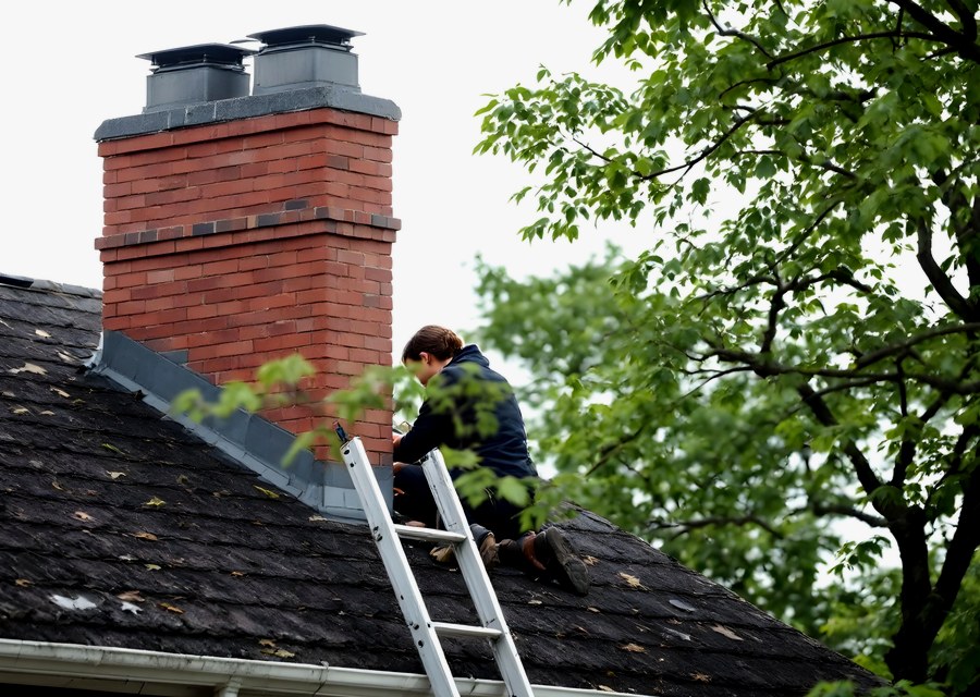 Rooftop chimney repair in Seabrook, TX