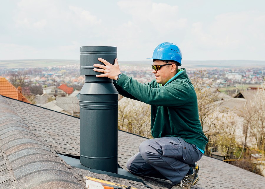 Rooftop chimney repair in Royse City, TX