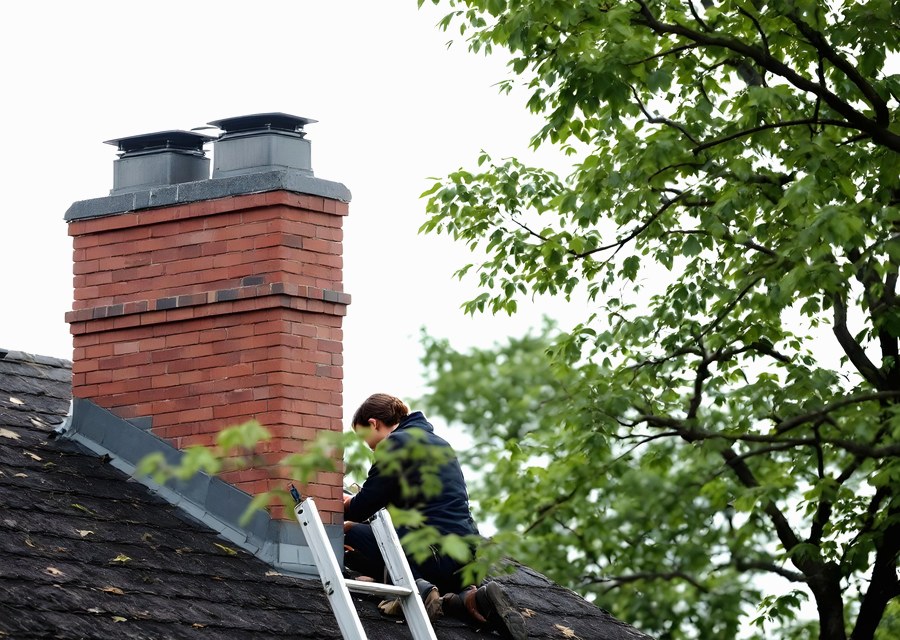 Rooftop chimney repair in Red Oak, TX