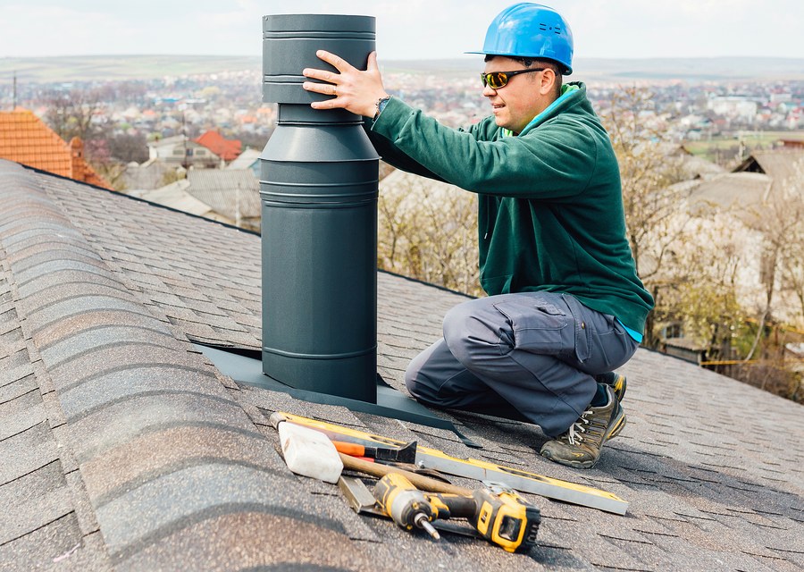 Rooftop chimney repair in Millis, MA