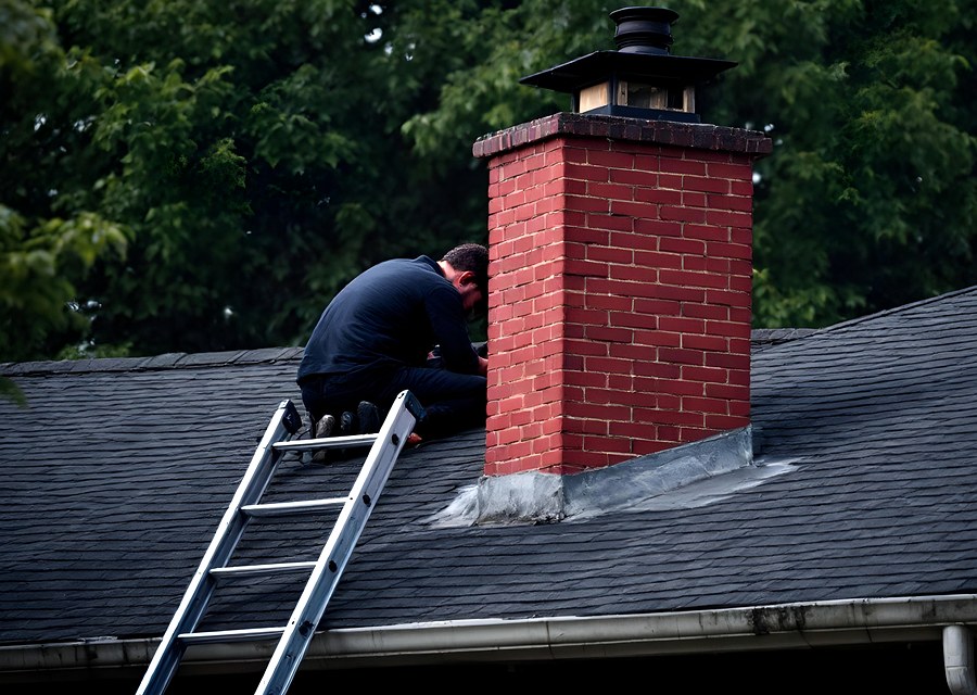 Rooftop chimney repair in Hillsboro, TX