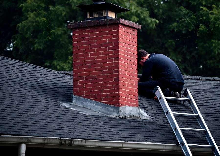 Rooftop chimney repair in Manor, TX