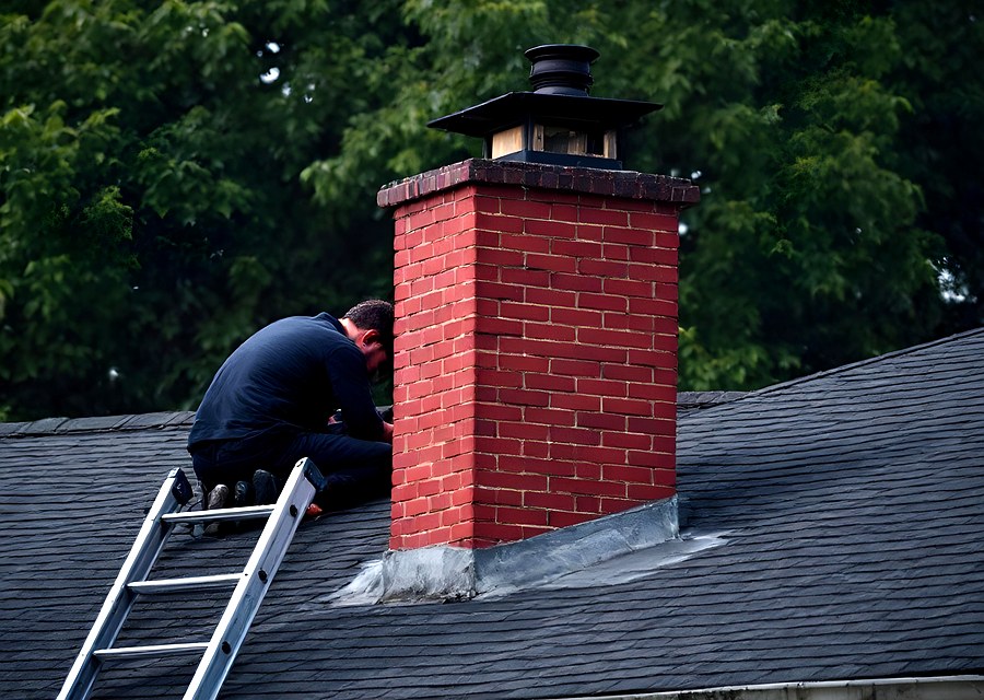 Rooftop chimney repair in Bacliff, TX