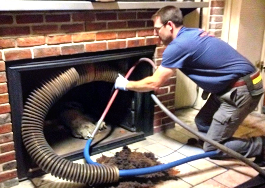 Rooftop chimney repair in McDade, TX