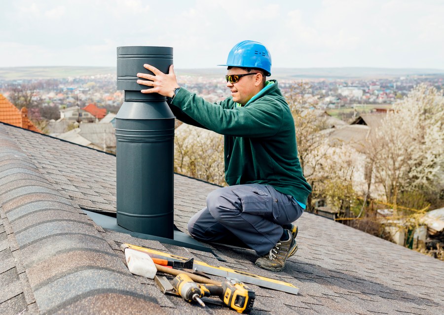 Rooftop chimney repair in San Antonio, TX