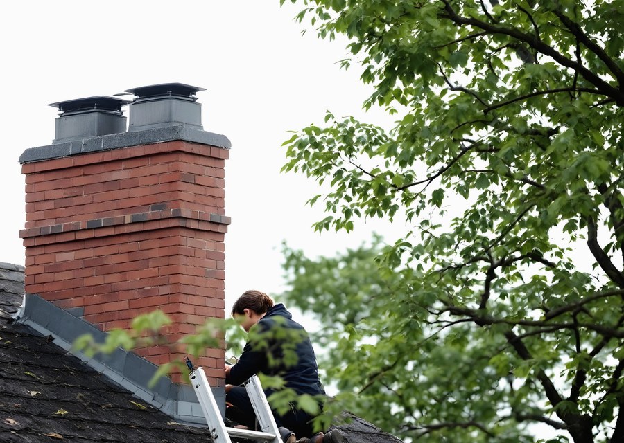 Rooftop chimney repair in Wylie, TX