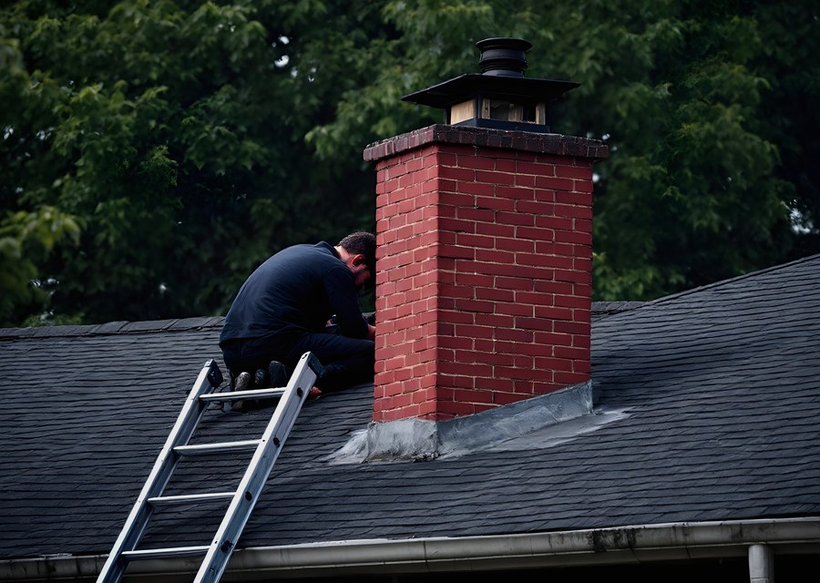 Rooftop chimney repair in Castroville, TX