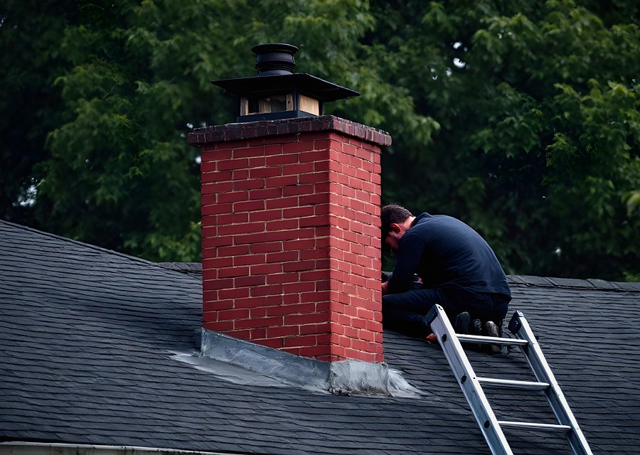 Rooftop chimney repair in Hadley, MA