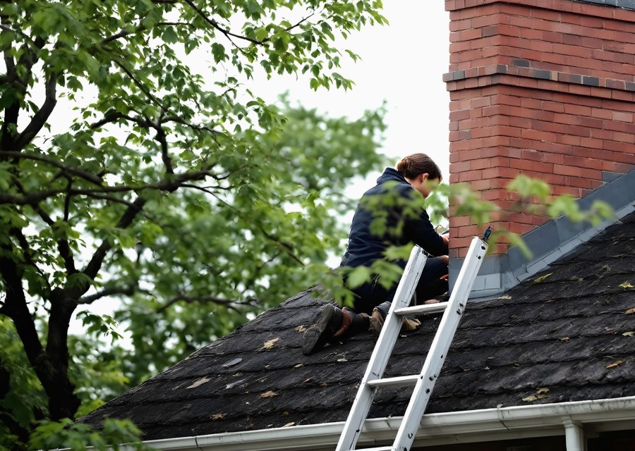 Rooftop chimney repair in Chelmsford, MA