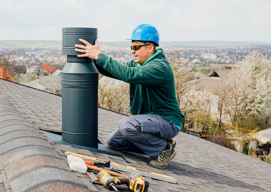 Rooftop chimney repair in Framingham, MA