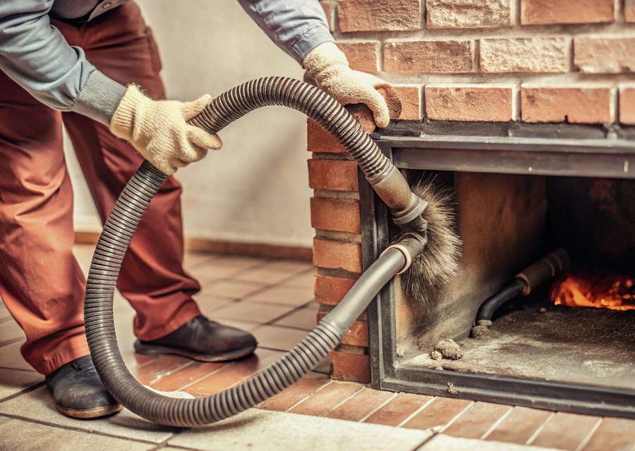 Rooftop chimney repair in Winchester, MA