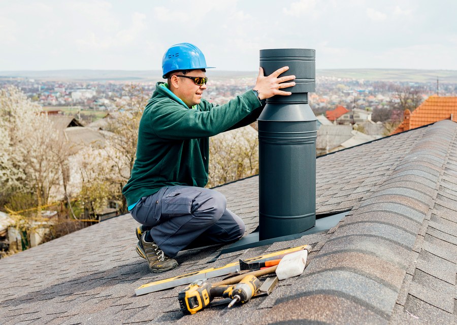 Rooftop chimney repair in Sutherland Springs, TX