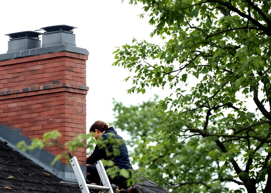 Rooftop chimney repair in Topsfield, MA