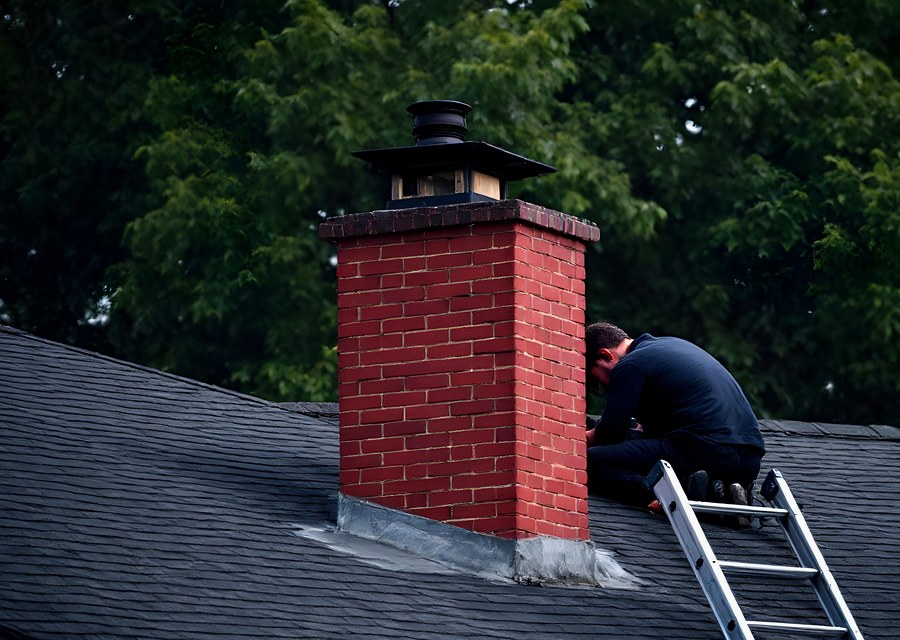 Rooftop chimney repair in Bertram, TX
