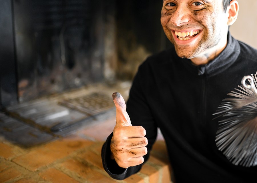 Rooftop chimney repair in East Rockhill, PA
