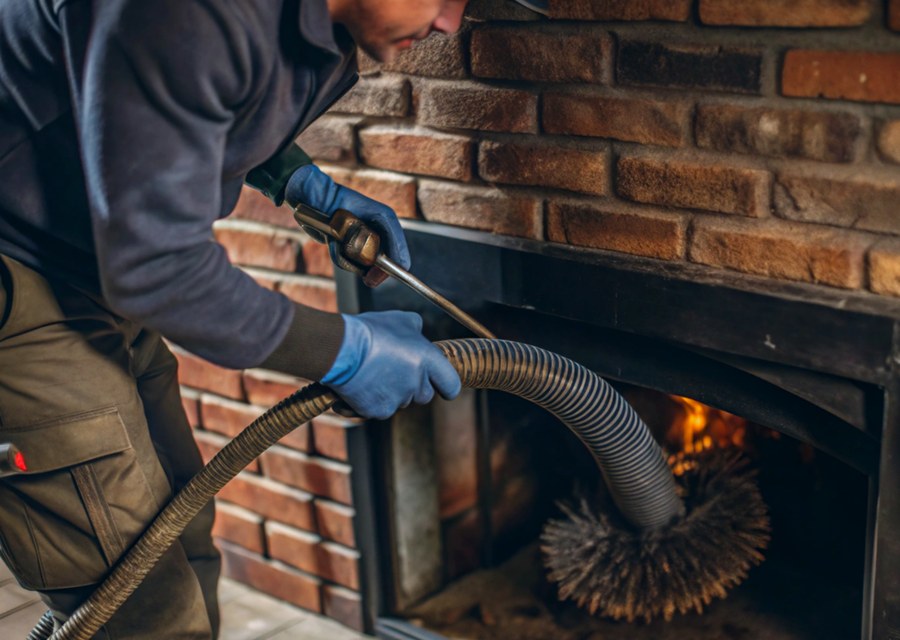 Rooftop chimney repair in Rosenberg, TX