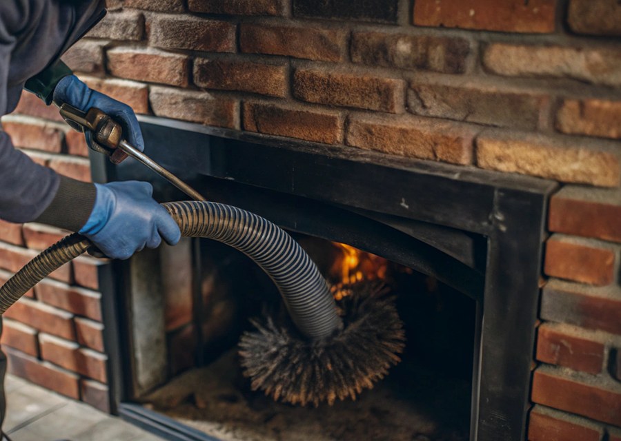 Rooftop chimney repair in Groton, MA