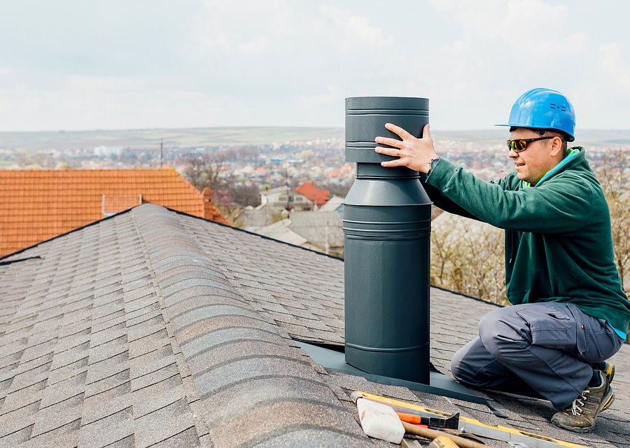 Rooftop chimney repair in Lower Southampton, PA