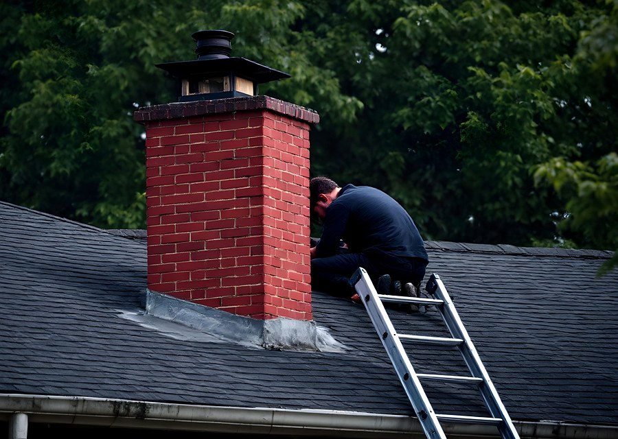 Rooftop chimney repair in Sturbridge, MA
