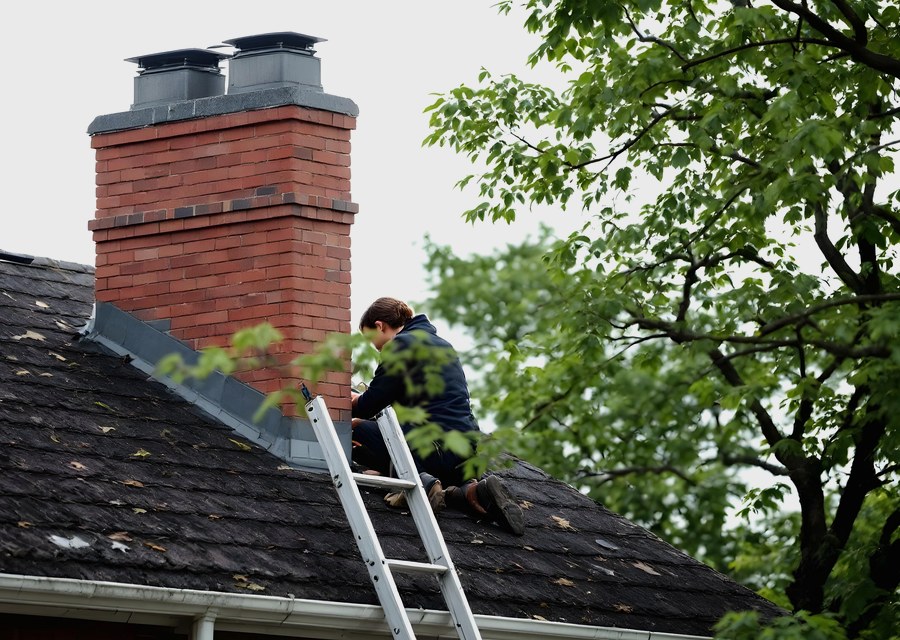 Rooftop chimney repair in Crowley, TX