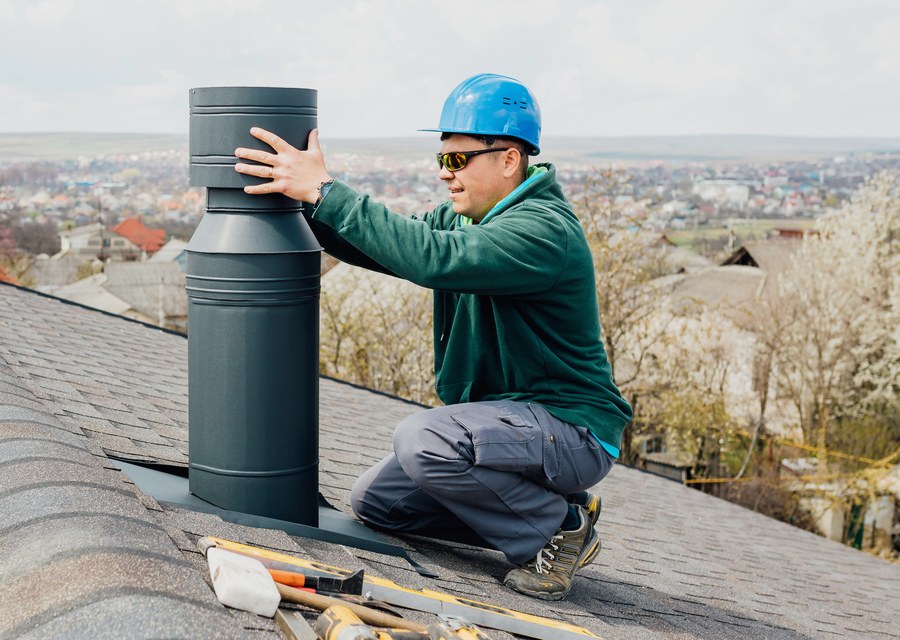 Rooftop chimney repair in Spencer, MA