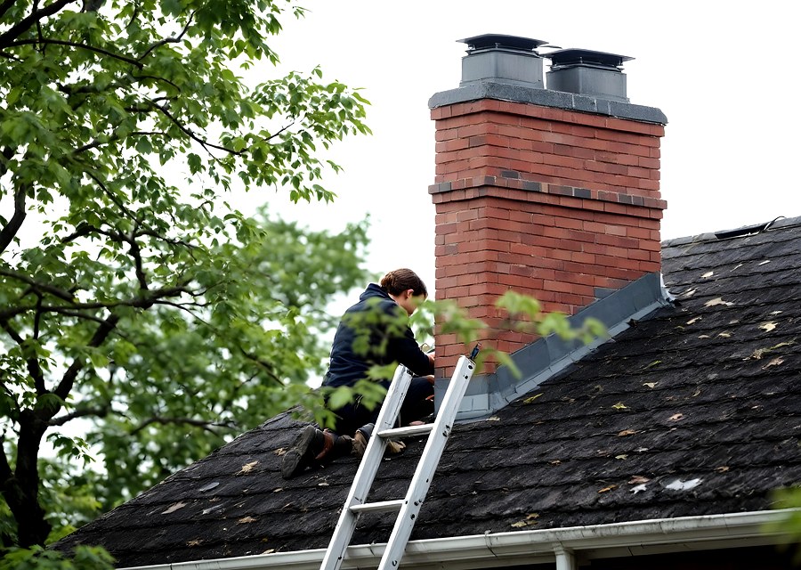 Rooftop chimney repair in Southbridge, MA