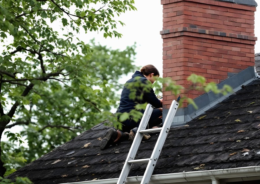 Rooftop chimney repair in Lawrence, MA