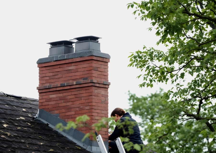 Rooftop chimney repair in Springfield, MA