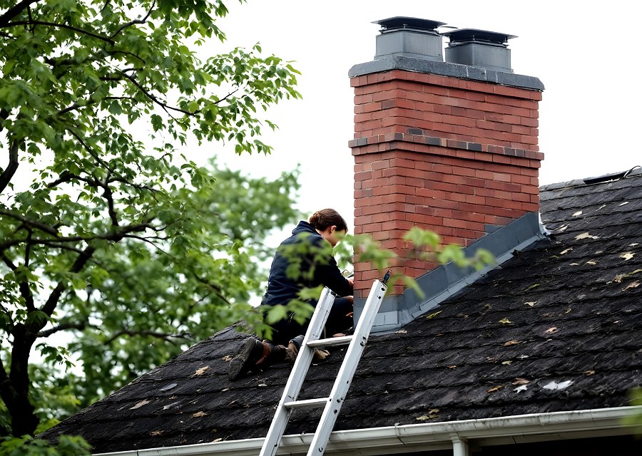 Rooftop chimney repair in Channelview, TX