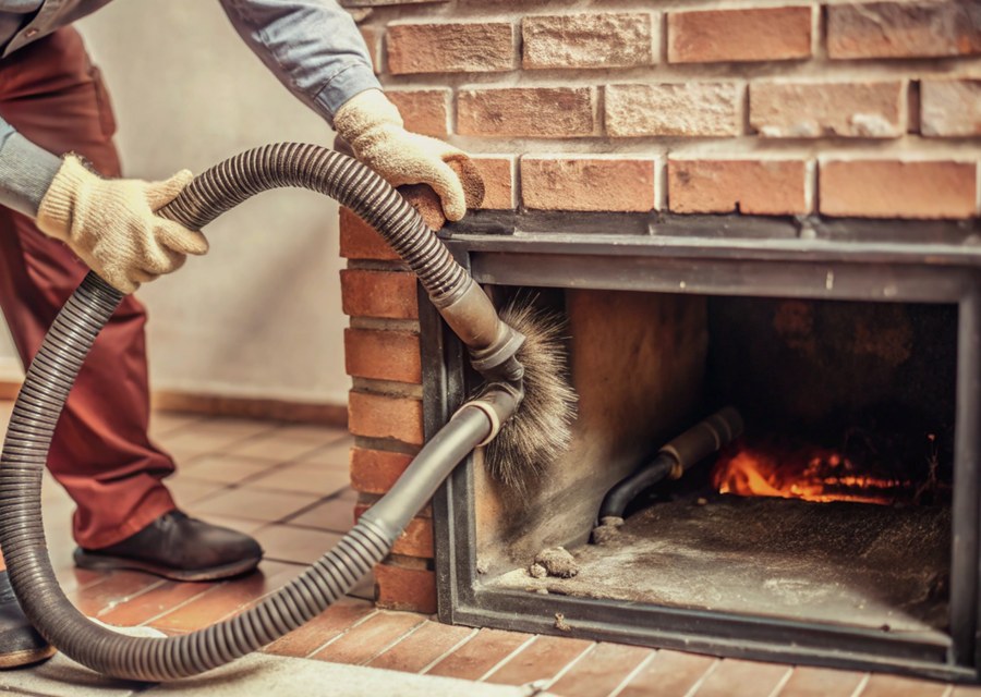 Rooftop chimney repair in Danbury, TX