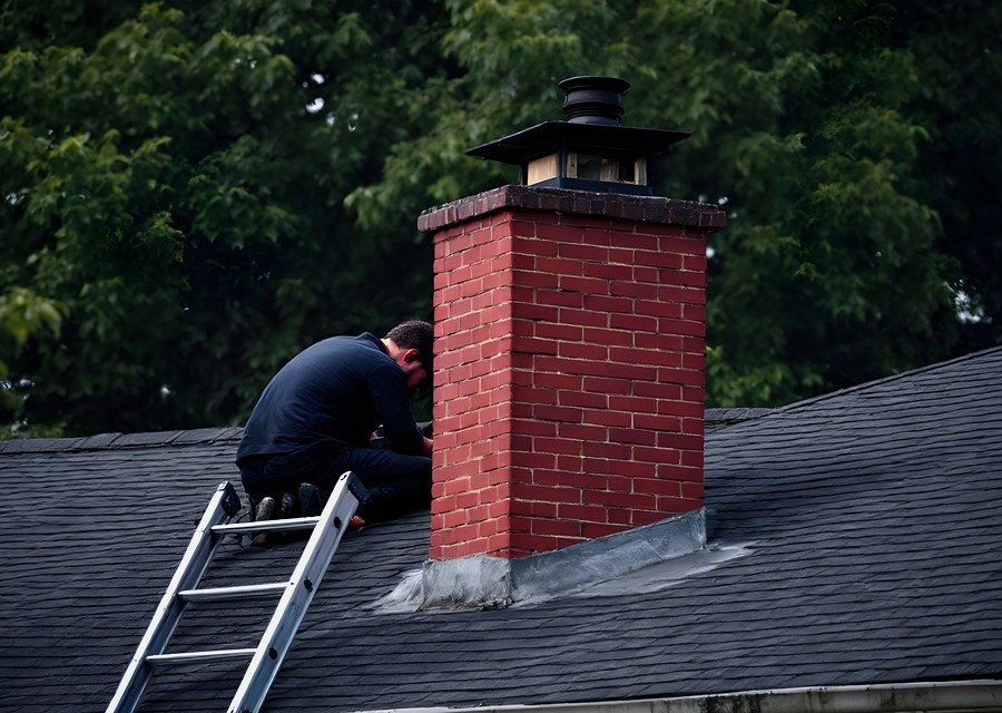 Rooftop chimney repair in Greenfield, MA