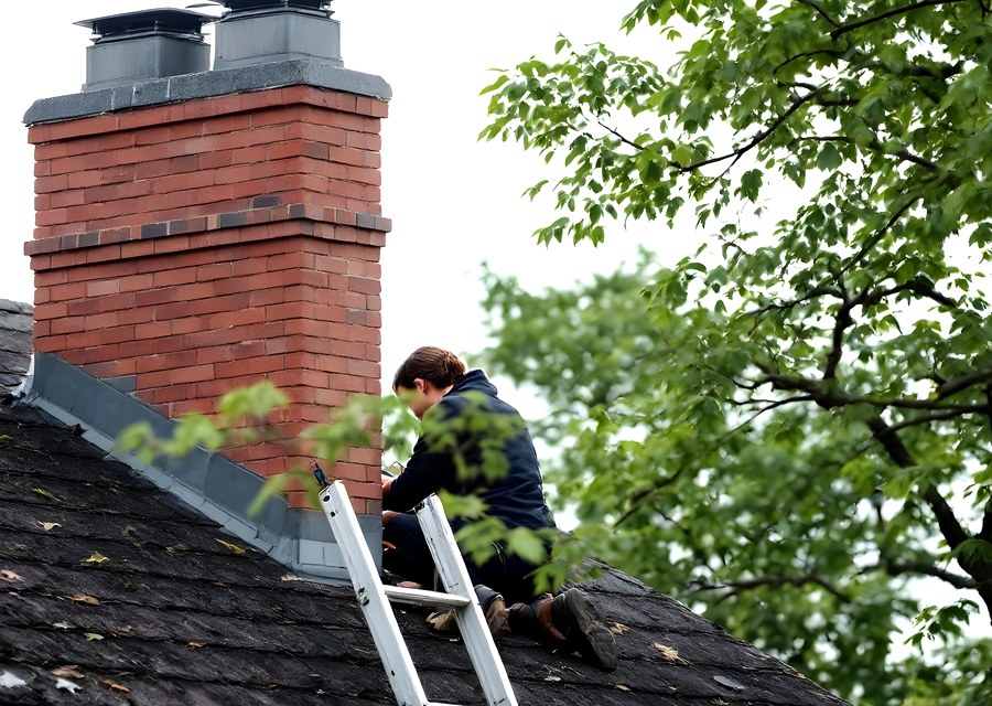 Rooftop chimney repair in Lynnfield, MA