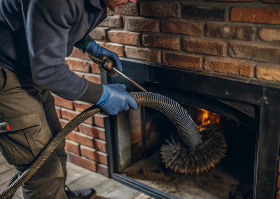 Rooftop chimney repair in Forney, TX