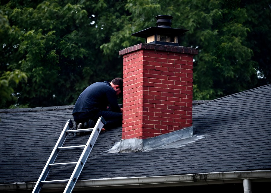 Rooftop chimney repair in Floresville, TX