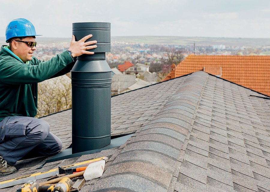 Rooftop chimney repair in Dickinson, TX