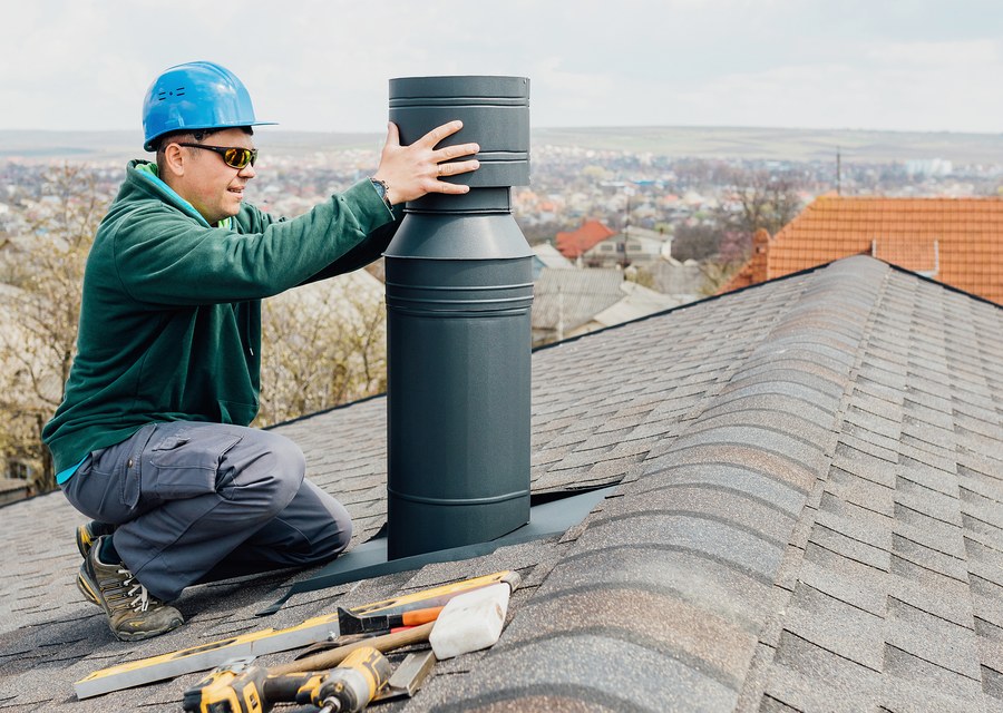 Rooftop chimney repair in Lynn, MA