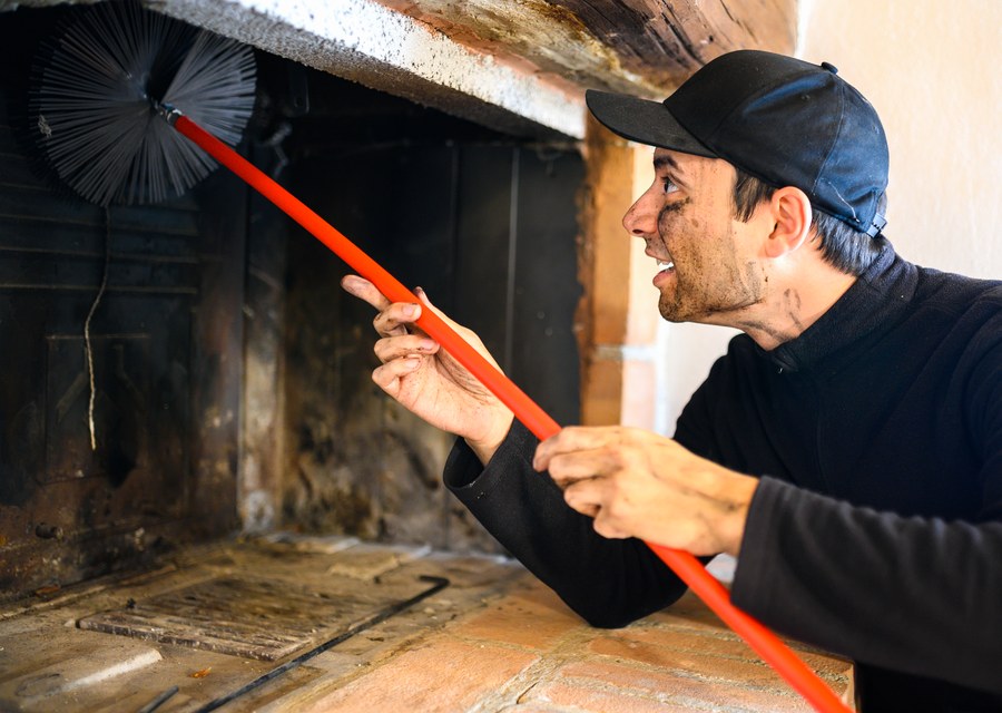 Rooftop chimney repair in Rockport, MA
