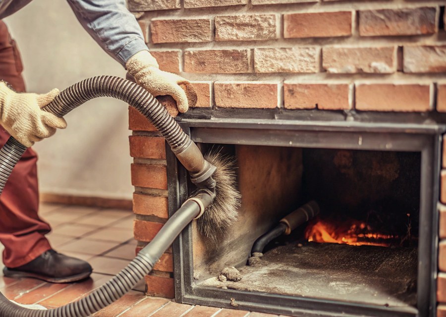 Rooftop chimney repair in Roanoke, TX