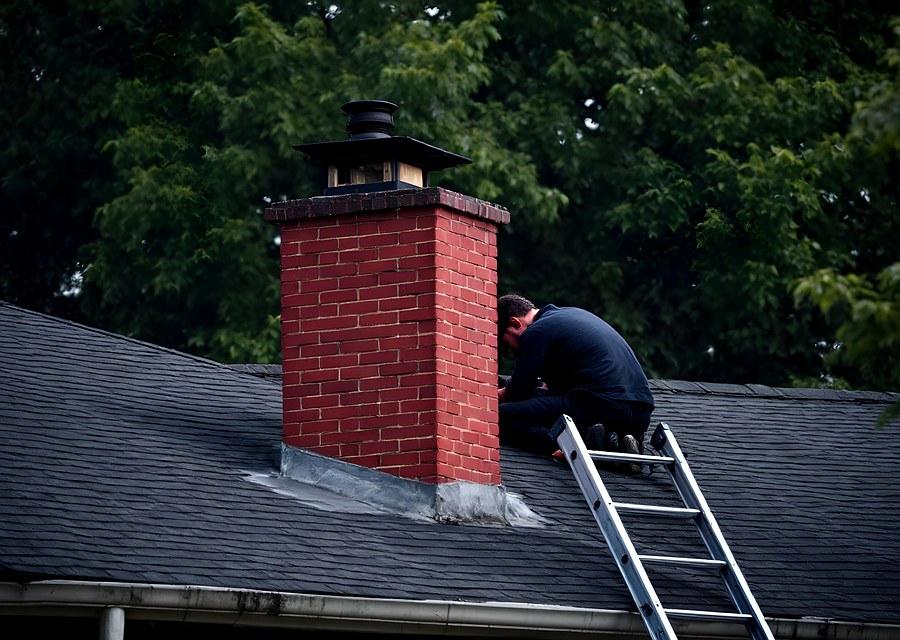 Rooftop chimney repair in Auburn, MA