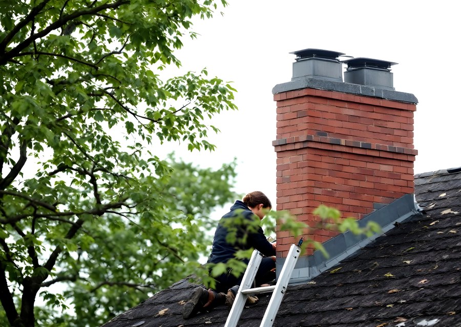 Rooftop chimney repair in New Caney, TX