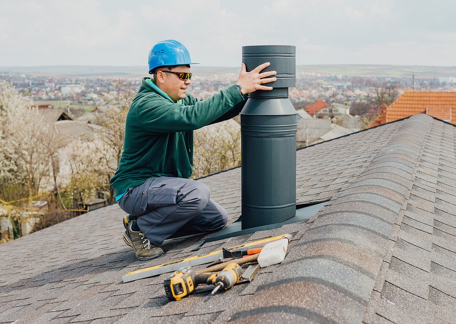 Rooftop chimney repair in Williamstown, MA
