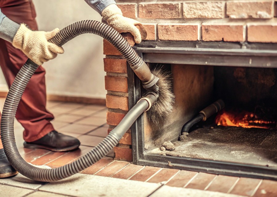 Rooftop chimney repair in Denton, TX
