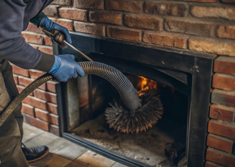 Fireplace and flue cleaning in Garland, TX