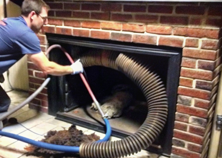 Fireplace and flue cleaning in Cross Roads, TX