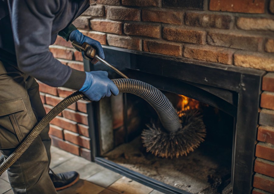 Fireplace and flue cleaning in Horseshoe Bay, TX